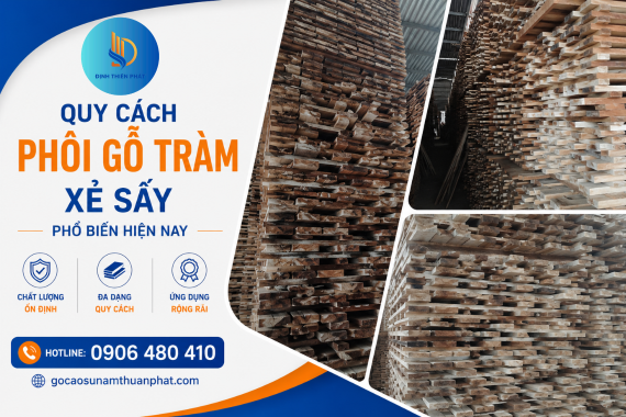 Quy Cách Phôi Gỗ Tràm Xẻ Sấy Phổ Biến Hiện Nay