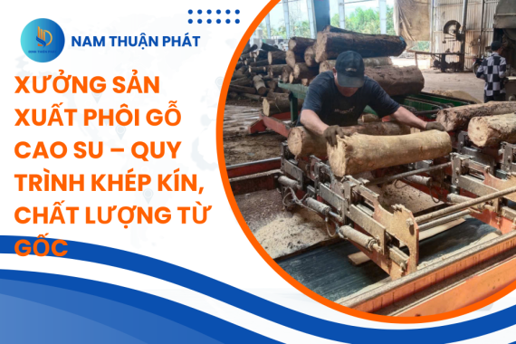 Xưởng sản xuất phôi gỗ cao su Nam Thuận Phát – Quy trình khép kín, chất lượng từ gốc